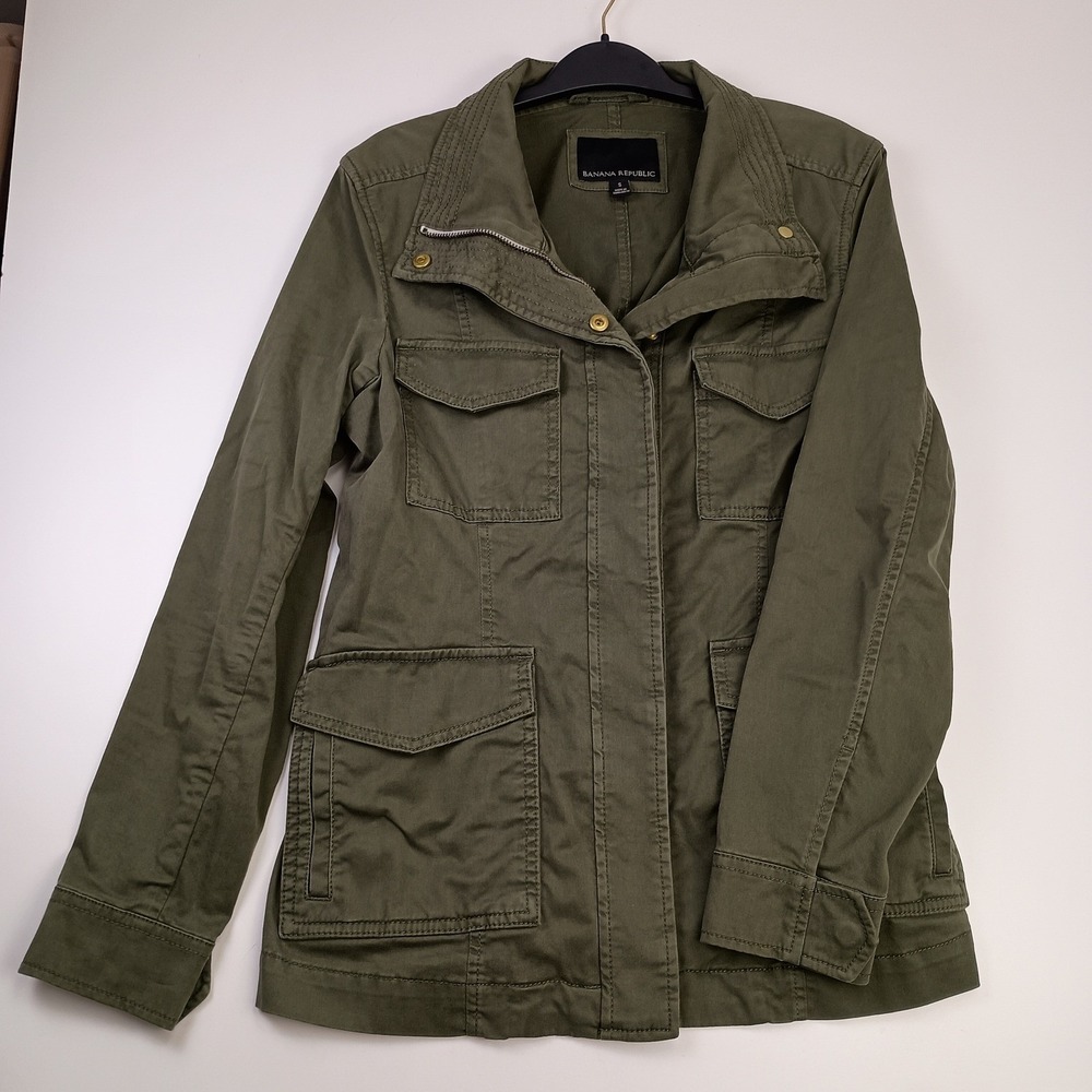 Banana Republic Classic Utility Flight Jacket Olive Green‎ Small